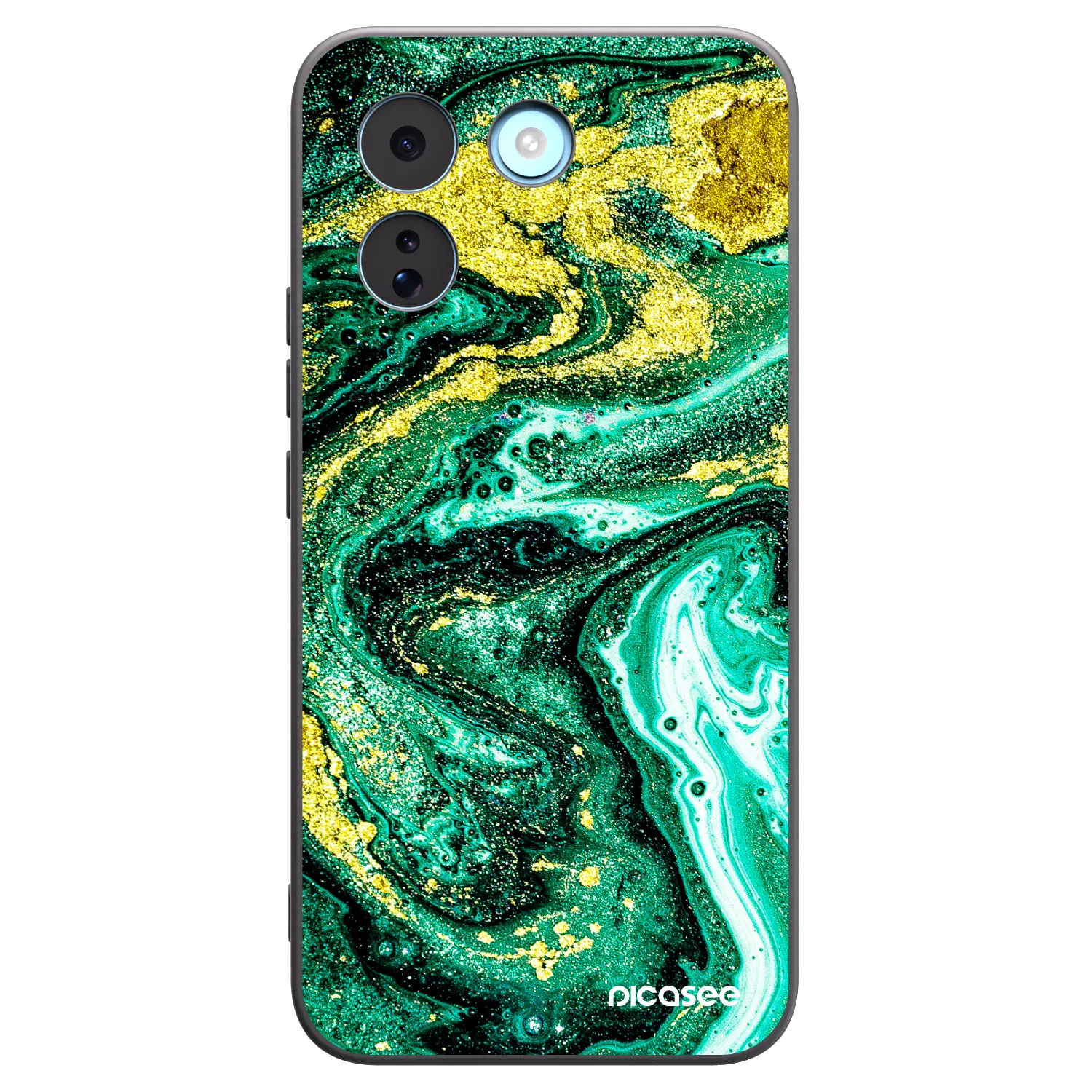 Picasee Μαύρη θήκη σιλικόνης για Xiaomi Redmi Note 17 Pro MAX 5G - Green Gold
