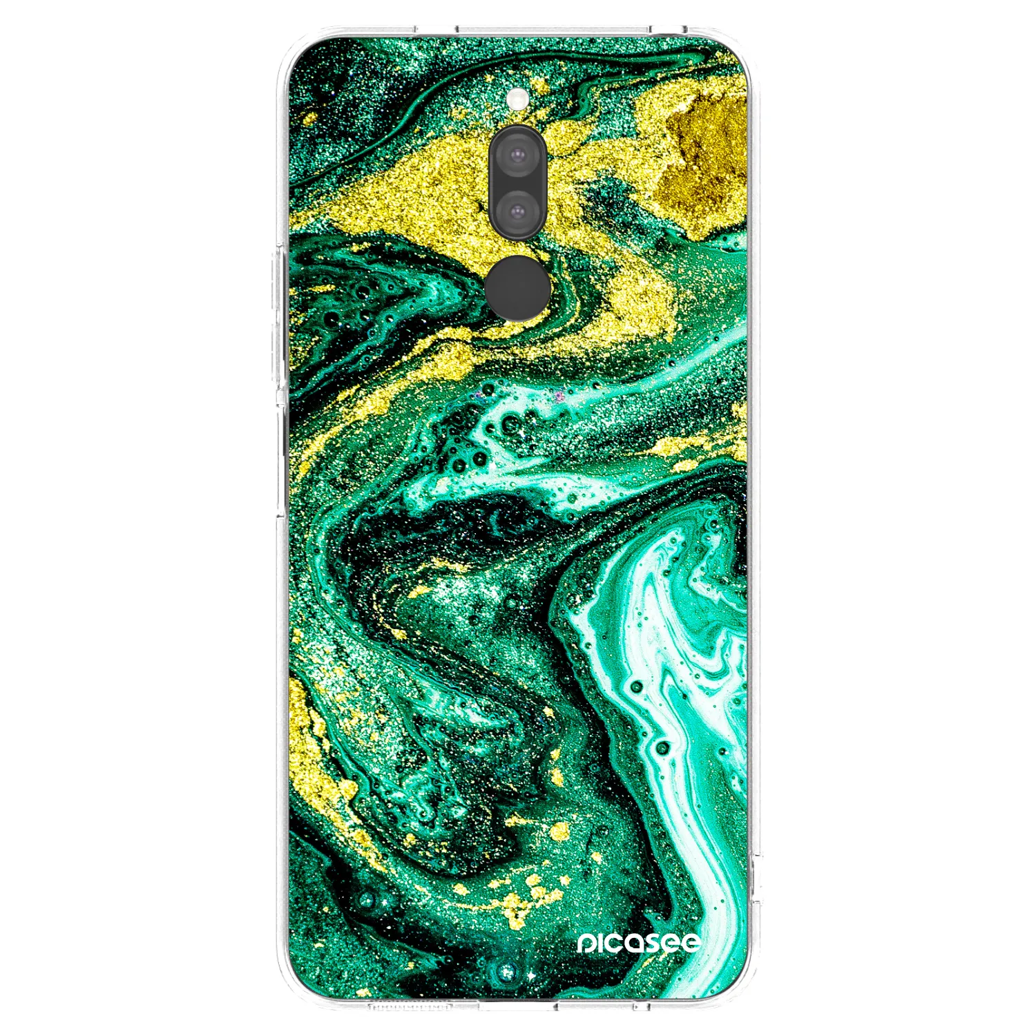Picasee διαφανής θήκη σιλικόνης Xiaomi Redmi 8 - Green Gold