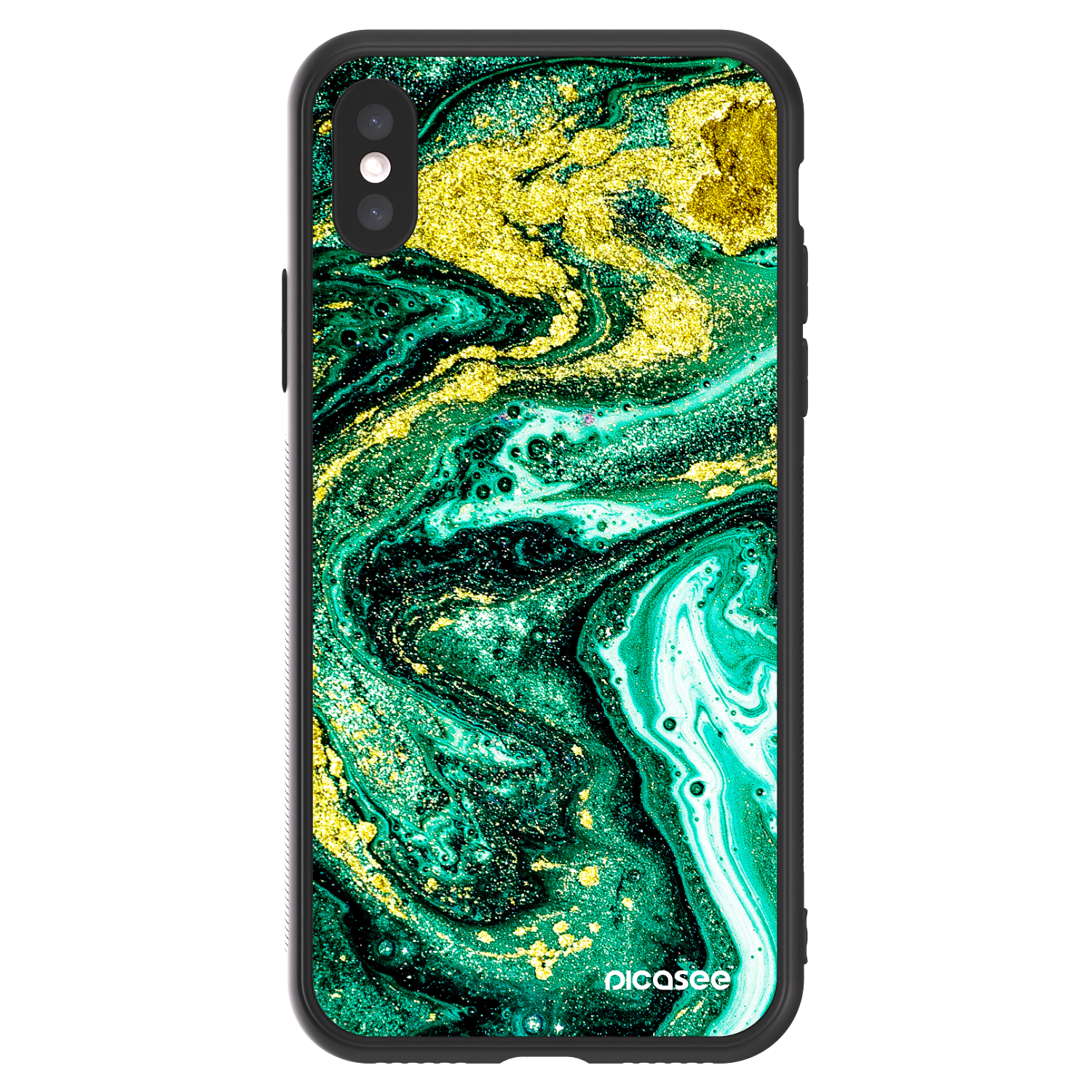 Picasee ULTIMATE CASE για Apple iPhone X/XS - Green Gold