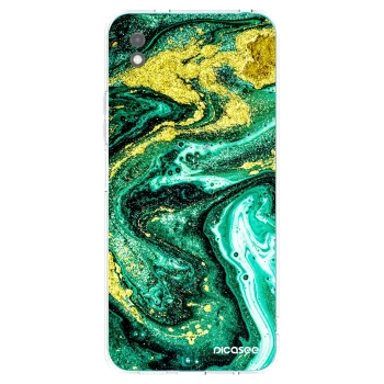 Picasee Μαύρη θήκη σιλικόνης για Xiaomi Redmi 9A - Green Gold