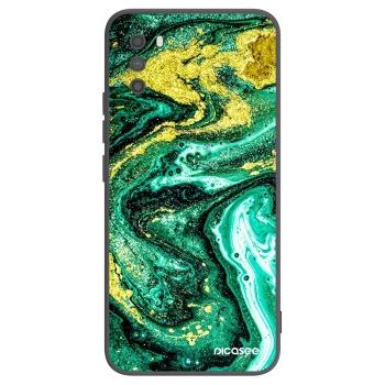 Picasee Μαύρη θήκη σιλικόνης για Xiaomi Poco M3 - Green Gold