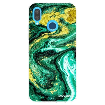 Picasee διαφανής θήκη σιλικόνης Huawei P20 Lite - Green Gold