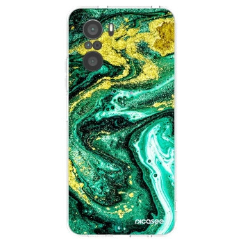 Picasee διαφανής θήκη σιλικόνης Xiaomi Poco F3 - Green Gold