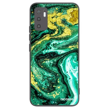 Picasee Μαύρη θήκη σιλικόνης για Xiaomi Redmi Note 10 5G - Green Gold