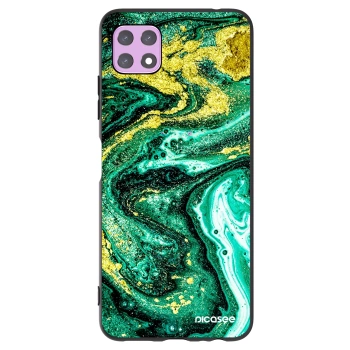 Picasee Μαύρη θήκη σιλικόνης για Samsung Galaxy A22 A226B 5G - Green Gold