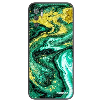Picasee Μαύρη θήκη σιλικόνης για Xiaomi Poco M3 Pro 5G - Green Gold