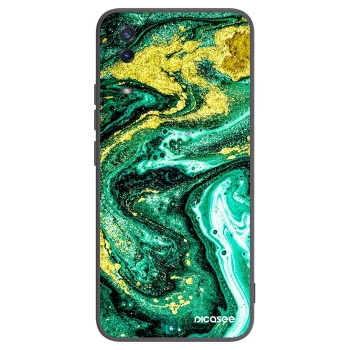 Picasee Μαύρη θήκη σιλικόνης για Vivo Y11s - Green Gold