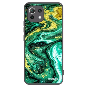 Picasee Μαύρη θήκη σιλικόνης για Xiaomi 11 Lite 5G NE - Green Gold
