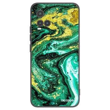 Picasee Μαύρη θήκη σιλικόνης για Vivo Y33s - Green Gold