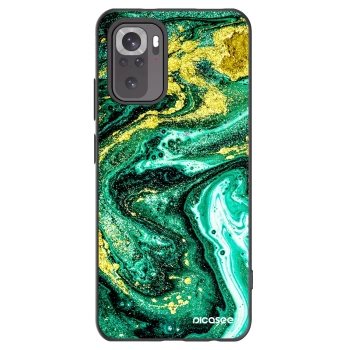 Picasee Μαύρη θήκη σιλικόνης για Xiaomi Redmi Note 11S 4G - Green Gold