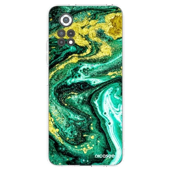 Picasee διαφανής θήκη σιλικόνης Xiaomi Poco X4 Pro 5G - Green Gold