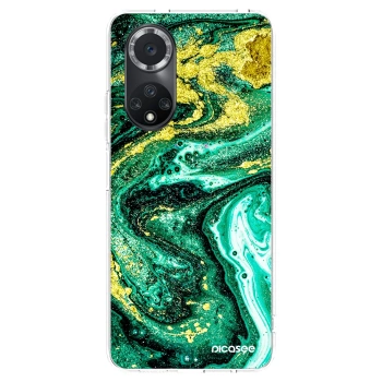Picasee διαφανής θήκη σιλικόνης Huawei Nova 9 SE - Green Gold