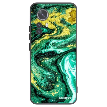 Picasee Μαύρη θήκη σιλικόνης για Xiaomi 12 Pro - Green Gold