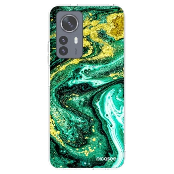 Picasee διαφανής θήκη σιλικόνης Xiaomi 12 Pro - Green Gold