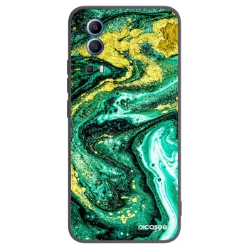 Picasee Μαύρη θήκη σιλικόνης για Vivo Y52 5G - Green Gold