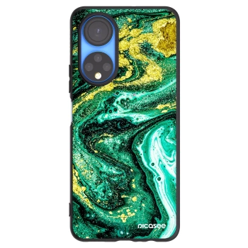 Picasee Μαύρη θήκη σιλικόνης για Honor X7 - Green Gold