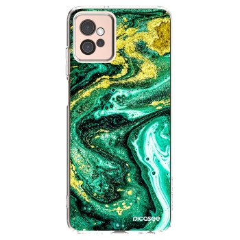 Picasee διαφανής θήκη σιλικόνης Motorola Moto G32 - Green Gold