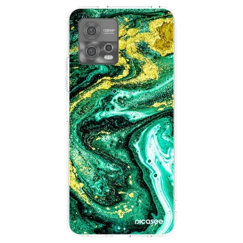 Picasee διαφανής θήκη σιλικόνης Motorola Moto G72 - Green Gold