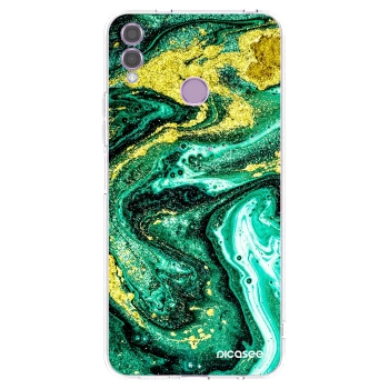 Picasee διαφανής θήκη σιλικόνης Honor 8X - Green Gold