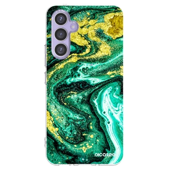 Picasee διαφανής θήκη σιλικόνης Samsung Galaxy A54 5G A546B - Green Gold