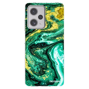 Picasee διαφανής θήκη σιλικόνης Xiaomi Redmi Note 12 Pro+ 5G - Green Gold