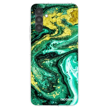 Picasee διαφανής θήκη σιλικόνης Samsung Galaxy A04s A047F - Green Gold