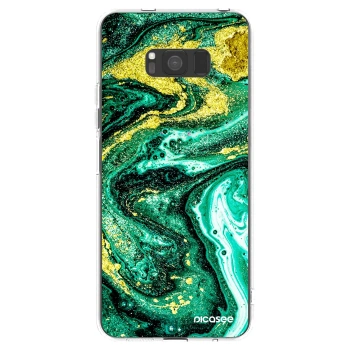 Picasee διαφανής θήκη σιλικόνης Samsung Galaxy S8 G950F - Green Gold