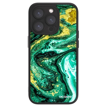 Picasee ULTIMATE CASE MagSafe pro Apple iPhone 15 Pro - Green Gold
