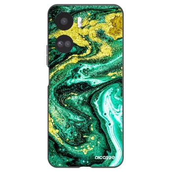 Picasee Μαύρη θήκη σιλικόνης για Honor 90 Lite 5G - Green Gold