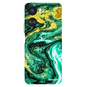 Picasee διαφανής θήκη σιλικόνης Honor 90 Lite 5G - Green Gold