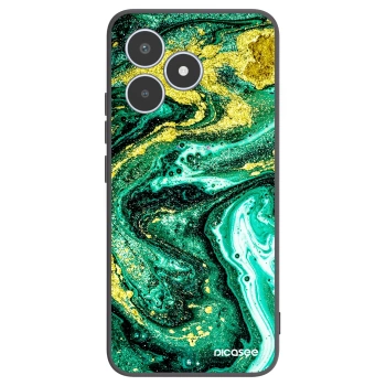 Picasee Μαύρη θήκη σιλικόνης για Realme C53 - Green Gold
