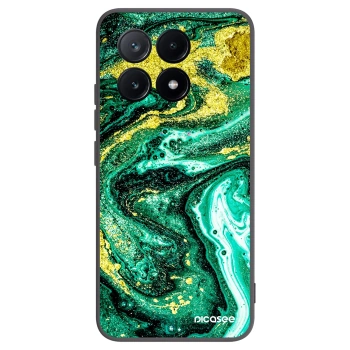 Picasee Μαύρη θήκη σιλικόνης για Xiaomi Poco X6 Pro - Green Gold