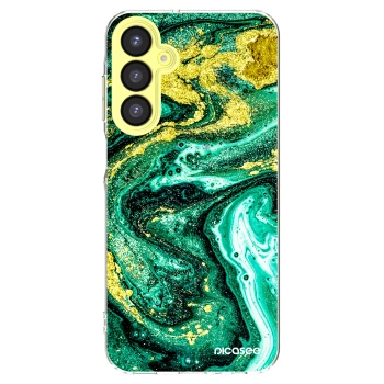 Picasee διαφανής θήκη σιλικόνης Samsung Galaxy A25 A256B 5G - Green Gold