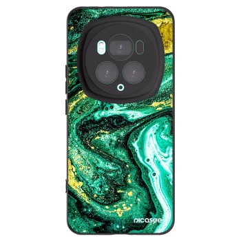 Picasee Μαύρη θήκη σιλικόνης για Honor Magic6 Pro - Green Gold