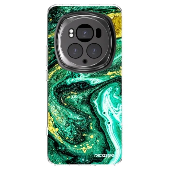 Picasee διαφανής θήκη σιλικόνης Honor Magic6 Pro - Green Gold