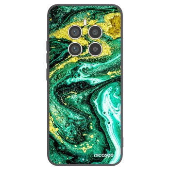 Picasee Μαύρη θήκη σιλικόνης για Realme 12 Pro 5G - Green Gold