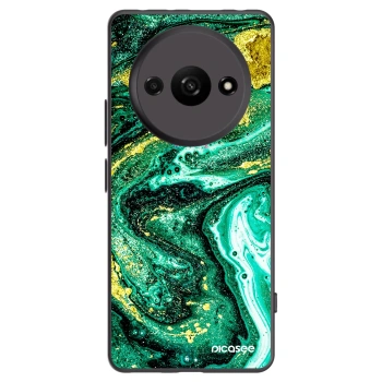 Picasee Μαύρη θήκη σιλικόνης για Xiaomi Redmi A3 - Green Gold