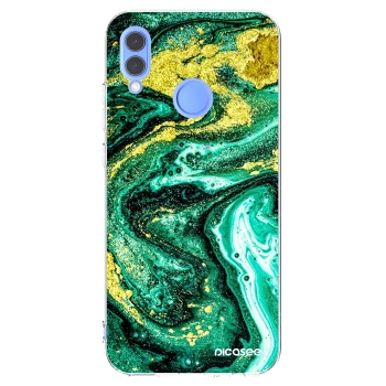 Picasee διαφανής θήκη σιλικόνης Honor 10 Lite - Green Gold