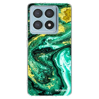 Picasee διαφανής θήκη σιλικόνης Xiaomi 14T Pro - Green Gold