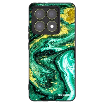 Picasee Μαύρη θήκη σιλικόνης για Xiaomi 14T - Green Gold