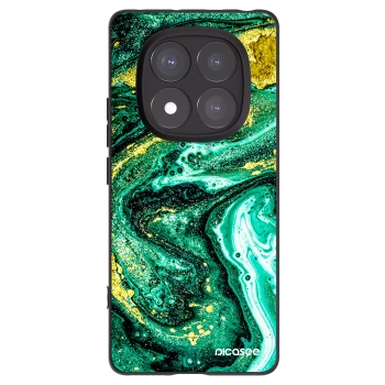 Picasee Μαύρη θήκη σιλικόνης για Xiaomi Redmi Note 14 Pro+ 5G - Green Gold