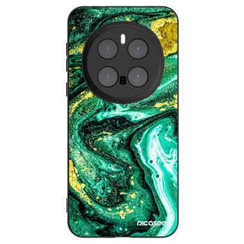 Picasee Μαύρη θήκη σιλικόνης για Honor Magic7 Pro 5G - Green Gold