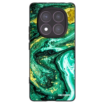 Picasee Μαύρη θήκη σιλικόνης για Xiaomi Redmi Note 14 Pro 4G - Green Gold