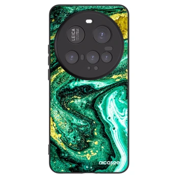 Picasee Μαύρη θήκη σιλικόνης για Xiaomi 15 Ultra - Green Gold