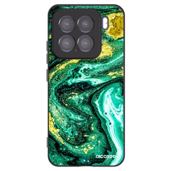 Picasee Μαύρη θήκη σιλικόνης για Xiaomi 15 - Green Gold
