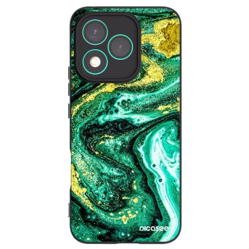 Picasee Μαύρη θήκη σιλικόνης για Honor 400 Lite 5G - Green Gold