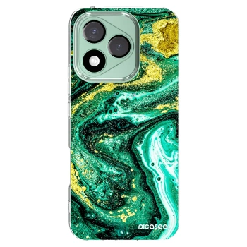 Picasee διαφανής θήκη σιλικόνης Honor 400 Lite 5G - Green Gold