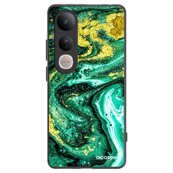 Picasee Μαύρη θήκη σιλικόνης για Vivo V50 Lite 5G - Green Gold