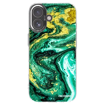 Picasee διαφανής θήκη σιλικόνης Apple iPhone 17 - Green Gold