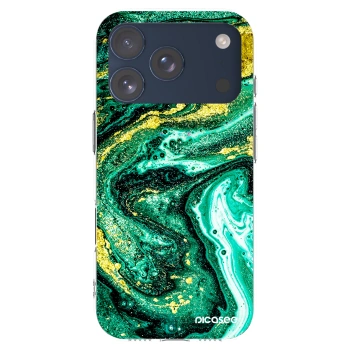 Picasee διαφανής θήκη σιλικόνης Apple iPhone 17 Pro - Green Gold
